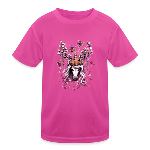 Licorne Botanique Enchantée sur T-shirt sport Enfant