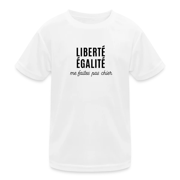Patience Zéro : L'Expression Qui Pique sur T-shirt sport Enfant