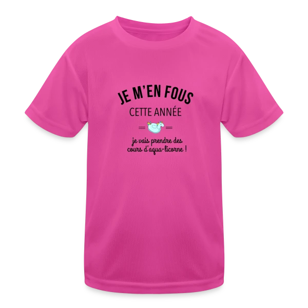 Cours d'Aqua-Licorne : Plongez dans la Bonne Humeur sur T-shirt sport Enfant