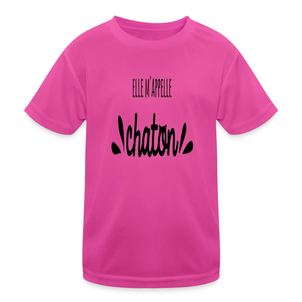 Elle M'appelle Chaton sur T-shirt sport Enfant