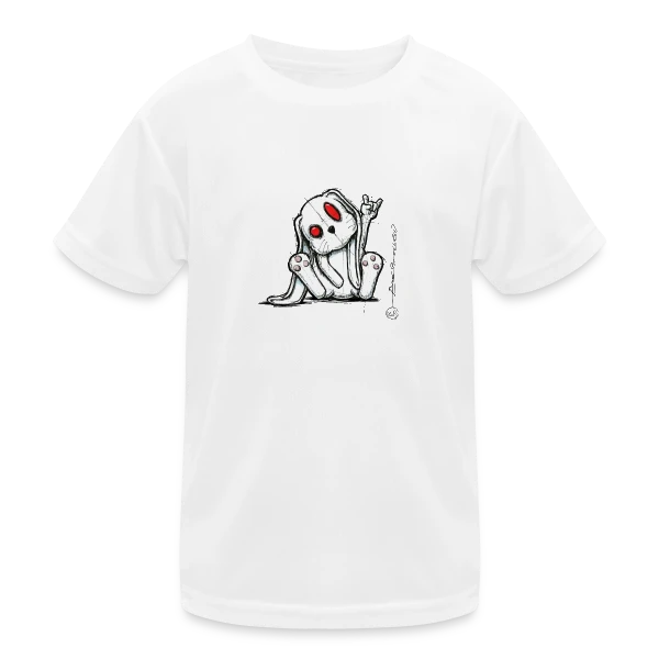 Lapin Rockeur Métal sur T-shirt sport Enfant