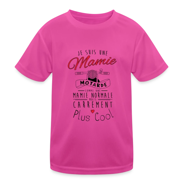 Mamie Motarde Super Cool sur T-shirt sport Enfant