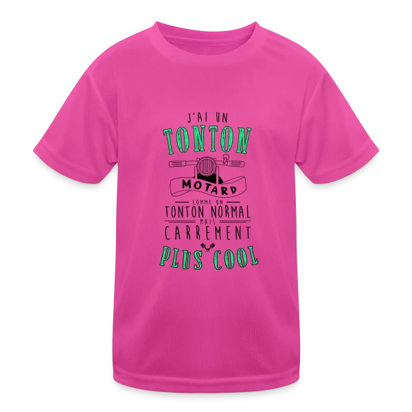 Mon Tonton Motard, le plus cool ! sur T-shirt sport Enfant