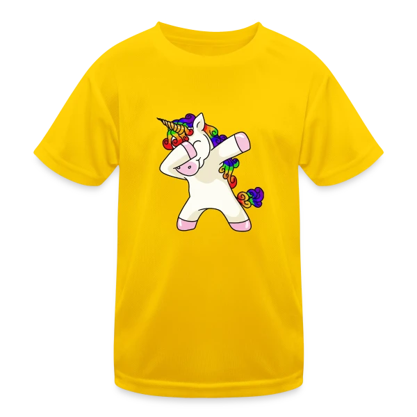 Licorne Dabbing Arc-en-ciel sur T-shirt sport Enfant