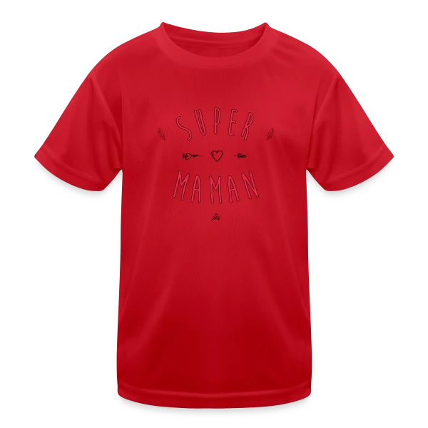 Super Maman : Cœur et Flèche, Votre Héroïne Quotidienne sur T-shirt sport Enfant