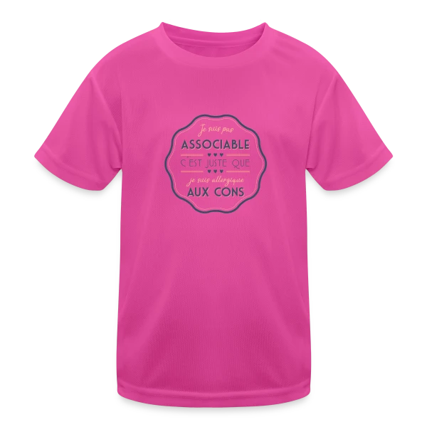 Sociable ? Non, Merci ! sur T-shirt sport Enfant