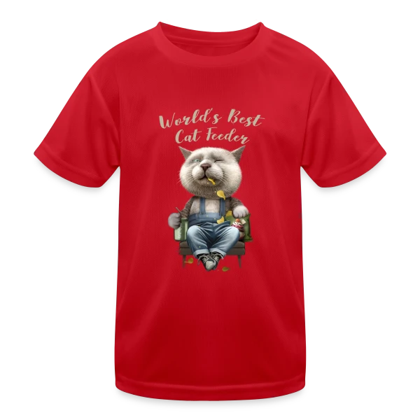 Meilleur Nourrisseur de Chats sur T-shirt sport Enfant