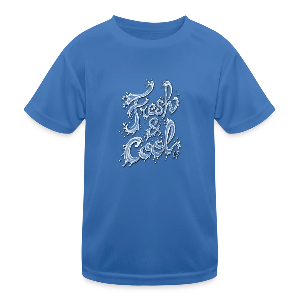 Typographie Aqua Fraîcheur sur T-shirt sport Enfant
