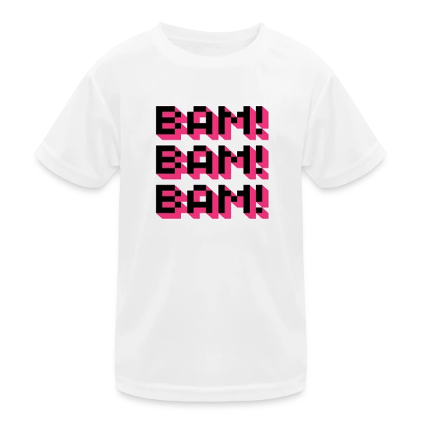Bam! Bam! Bam! Style Comique sur T-shirt sport Enfant