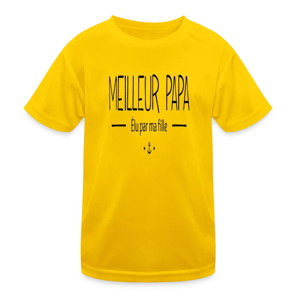 Meilleur Papa Élu par Ma Fille sur T-shirt sport Enfant