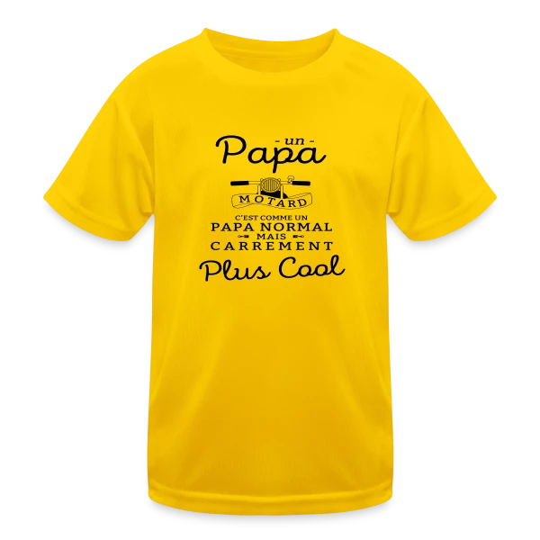 Papa Motard - Passion Vitesse sur T-shirt sport Enfant