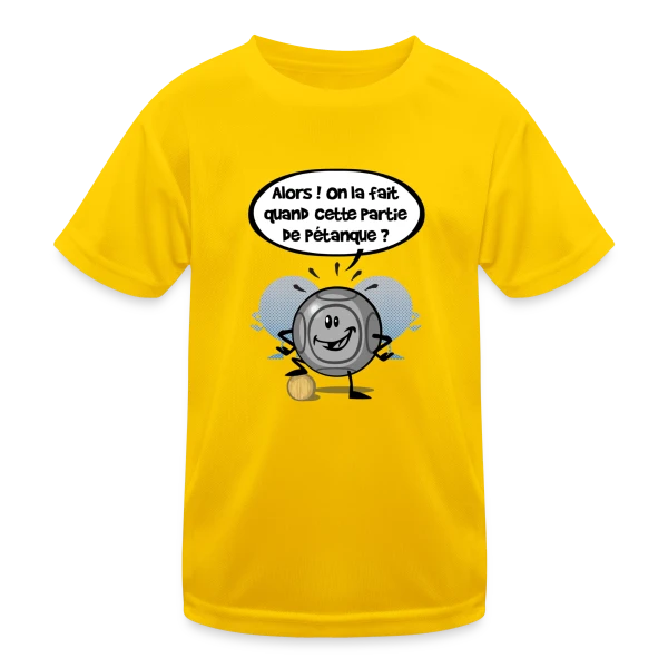 Pétanque ?! : La Question Qui Tue (ou pas) sur T-shirt sport Enfant