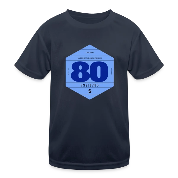 Vignette Automobile Rétro France Années 80 sur T-shirt sport Enfant