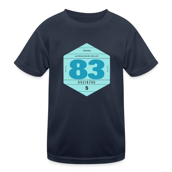 Vignette Auto Rétro 1983 : Voyage Vintage en France sur T-shirt sport Enfant