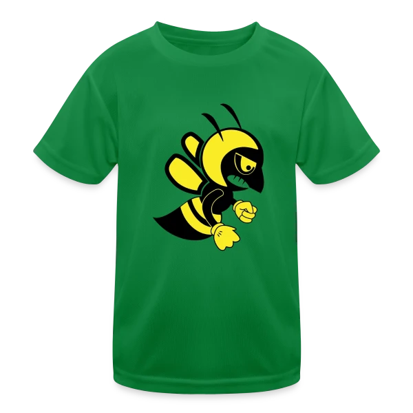Abeille Furieuse Cartoon sur T-shirt sport Enfant