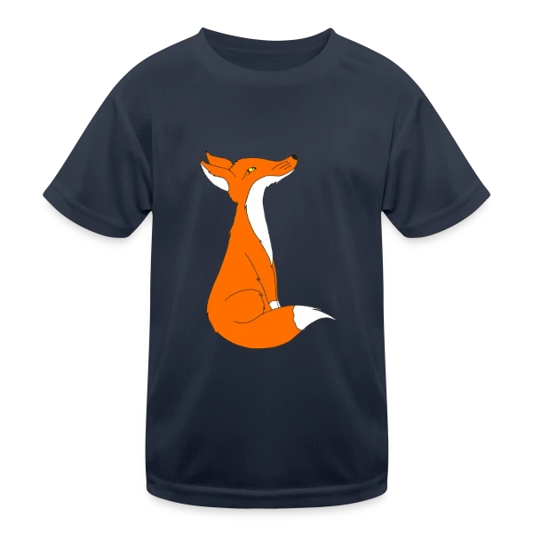 Renard Curieux Cartoon sur T-shirt sport Enfant