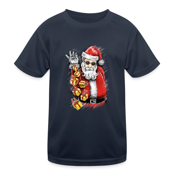 Père Noël Stylé et Généreux sur T-shirt sport Enfant