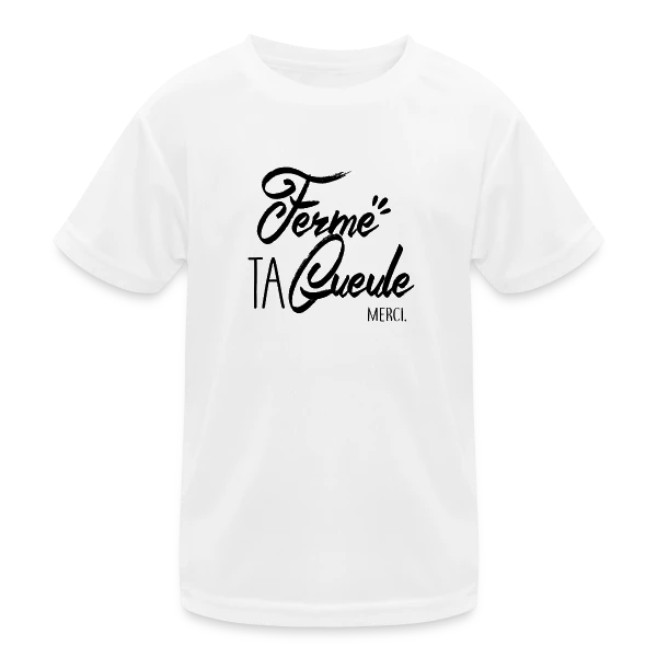 Humour : Chut ! Message Subtil sur T-shirt sport Enfant