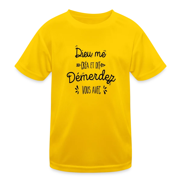 'Démerdez-vous avec' sur T-shirt sport Enfant