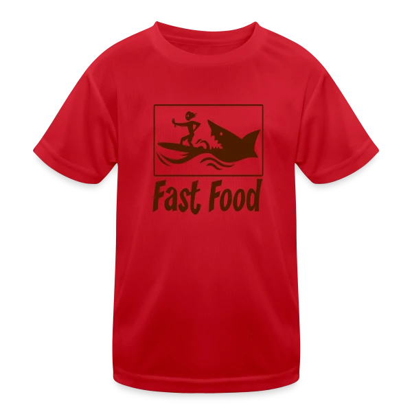 Fast Food : Le Plaisir de la Malbouffe Stylée sur T-shirt sport Enfant