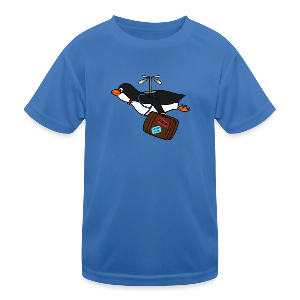 Pingouin Voyageur Hilarant sur T-shirt sport Enfant
