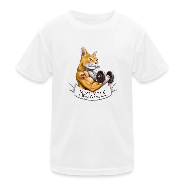 Miaou-Muscle sur T-shirt sport Enfant