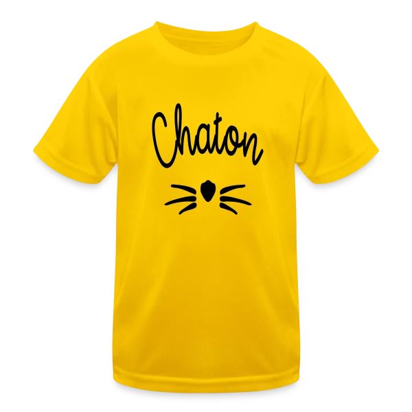 Chaton Moustaches sur T-shirt sport Enfant