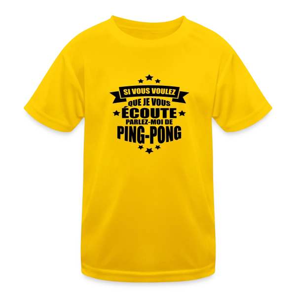 Accro au Ping-Pong : Ma Passion, Ma Vie, Mon Humour sur T-shirt sport Enfant
