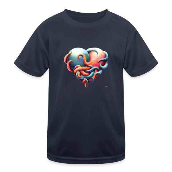 Grand Câlin Poulpe sur T-shirt sport Enfant
