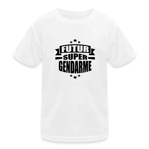 Enfant : Futur Super Gendarme ! sur T-shirt sport Enfant