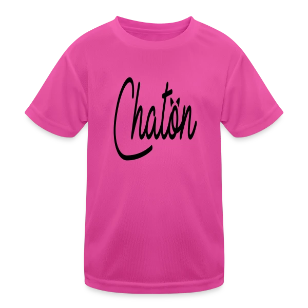 Inscription Chaton Élégante sur T-shirt sport Enfant