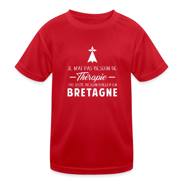 Thérapie Bretagne sur T-shirt sport Enfant