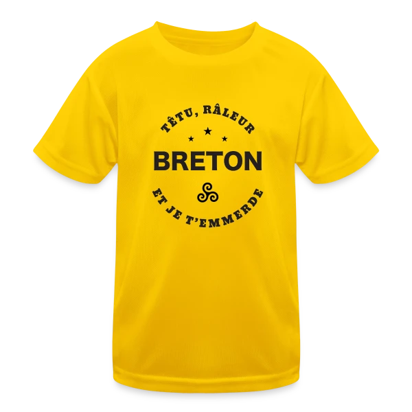 Breton Têtu et Râleur sur T-shirt sport Enfant
