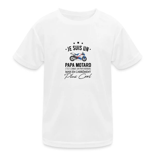Super Papa Motard sur T-shirt sport Enfant