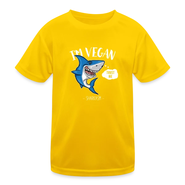 Requin Végétarien Humour sur T-shirt sport Enfant