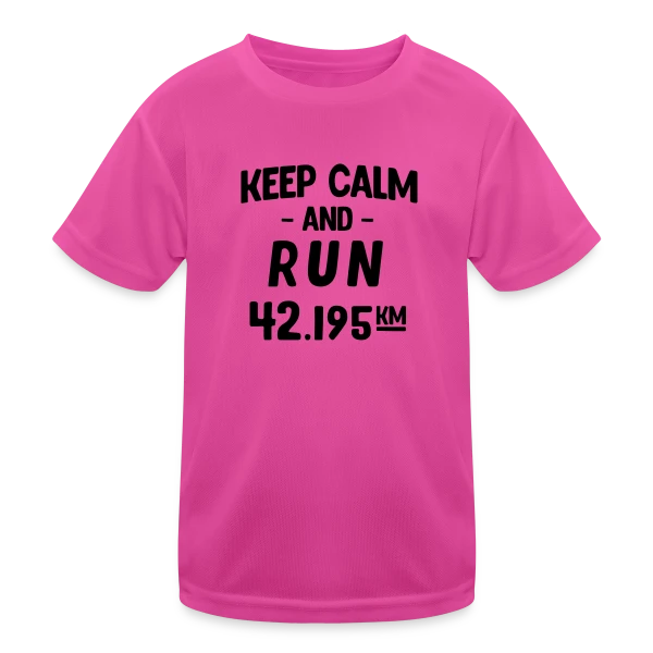 Keep Calm and Run : Motivation Course à Pied sur T-shirt sport Enfant