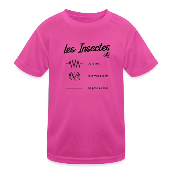 Insectes : Peur Bleue Garantie ! sur T-shirt sport Enfant