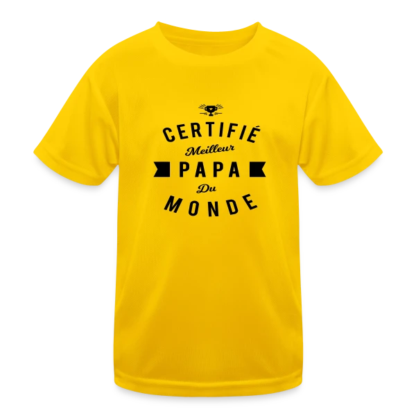 "Officiellement Meilleur Papa du Monde" sur T-shirt sport Enfant