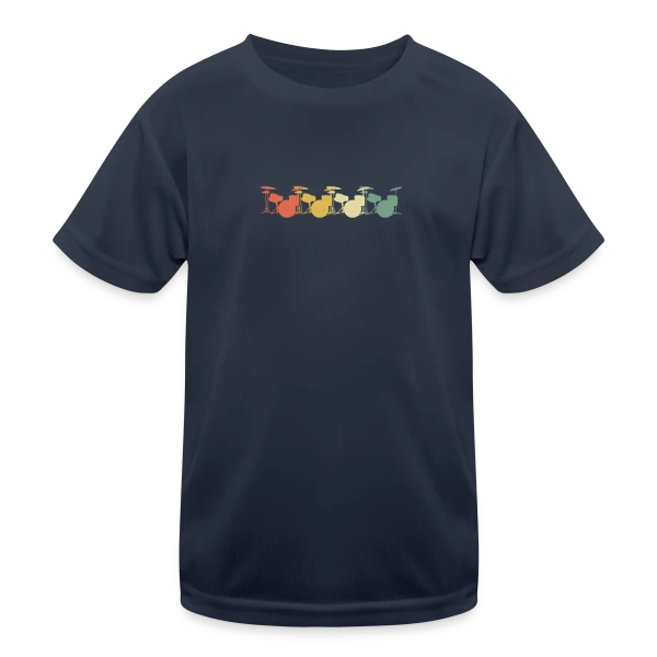 Batterie Rétro 70s sur T-shirt sport Enfant