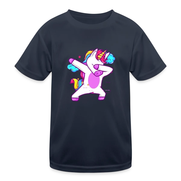 Licorne Dabbing Stylée Néon sur T-shirt sport Enfant