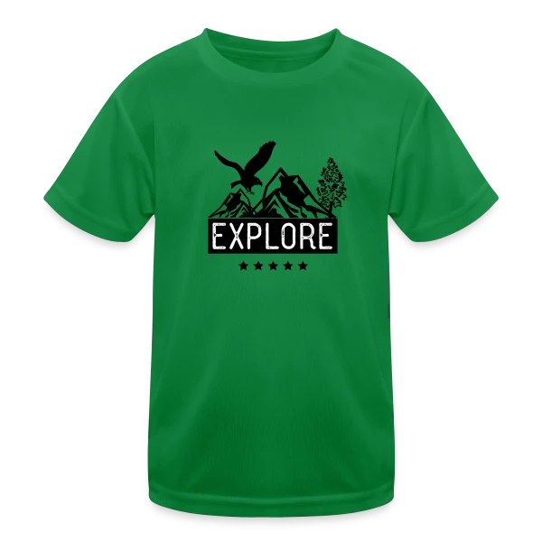 Aventure Montagne Aigle sur T-shirt sport Enfant