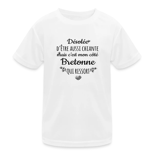 Mon Côté Bretonne : Fierté et Caractère Bien Trempé sur T-shirt sport Enfant