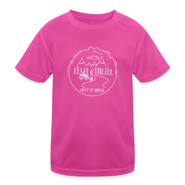Camping Minimaliste Nuage sur T-shirt sport Enfant