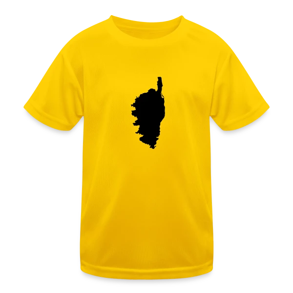 Silhouette Carte Corse sur T-shirt sport Enfant