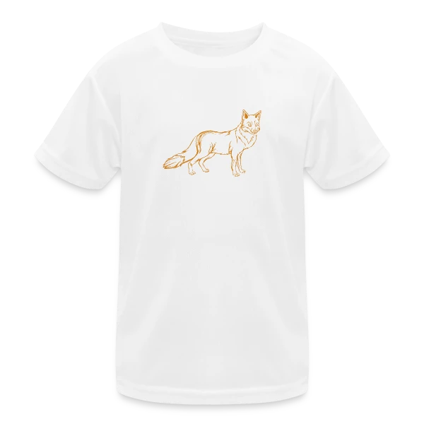 Renard Dessin Esquisse sur T-shirt sport Enfant