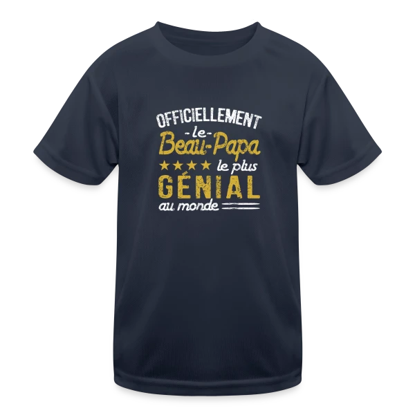 "Officiellement le Beau Papa le Plus Incroyable" - Idée Cadeau sur T-shirt sport Enfant