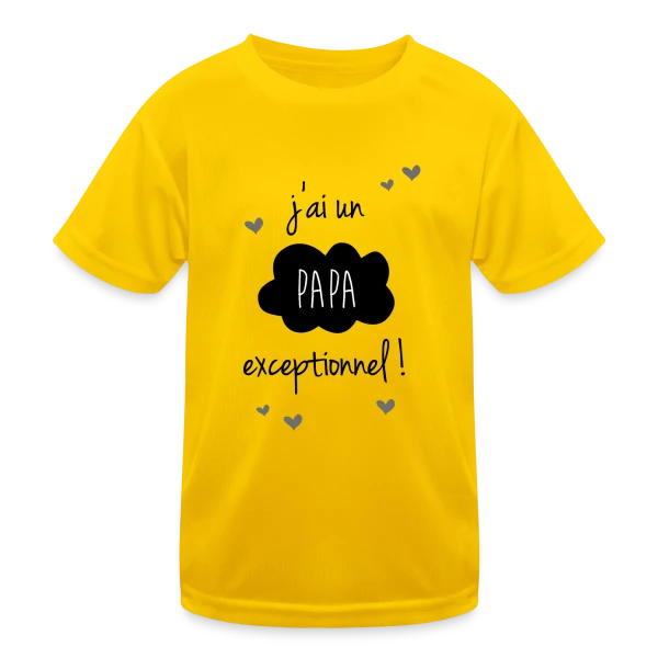 Mon Papa Exceptionnel - Fierté Filiale sur T-shirt sport Enfant