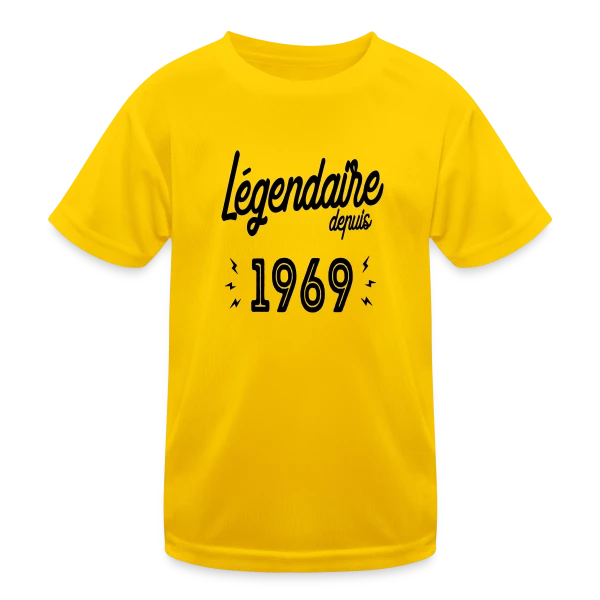Légendaire 1969 - Cadeau Anniversaire Vintage sur T-shirt sport Enfant