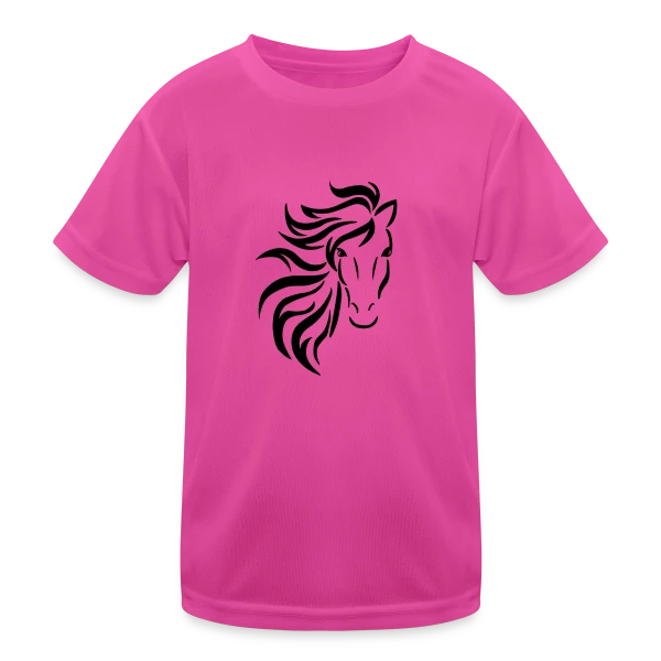 Tête de Cheval Tribal sur T-shirt sport Enfant