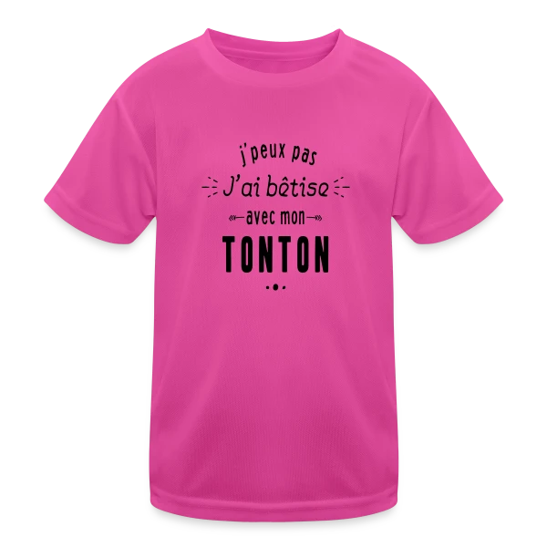 Complice de Bêtises avec Tonton sur T-shirt sport Enfant
